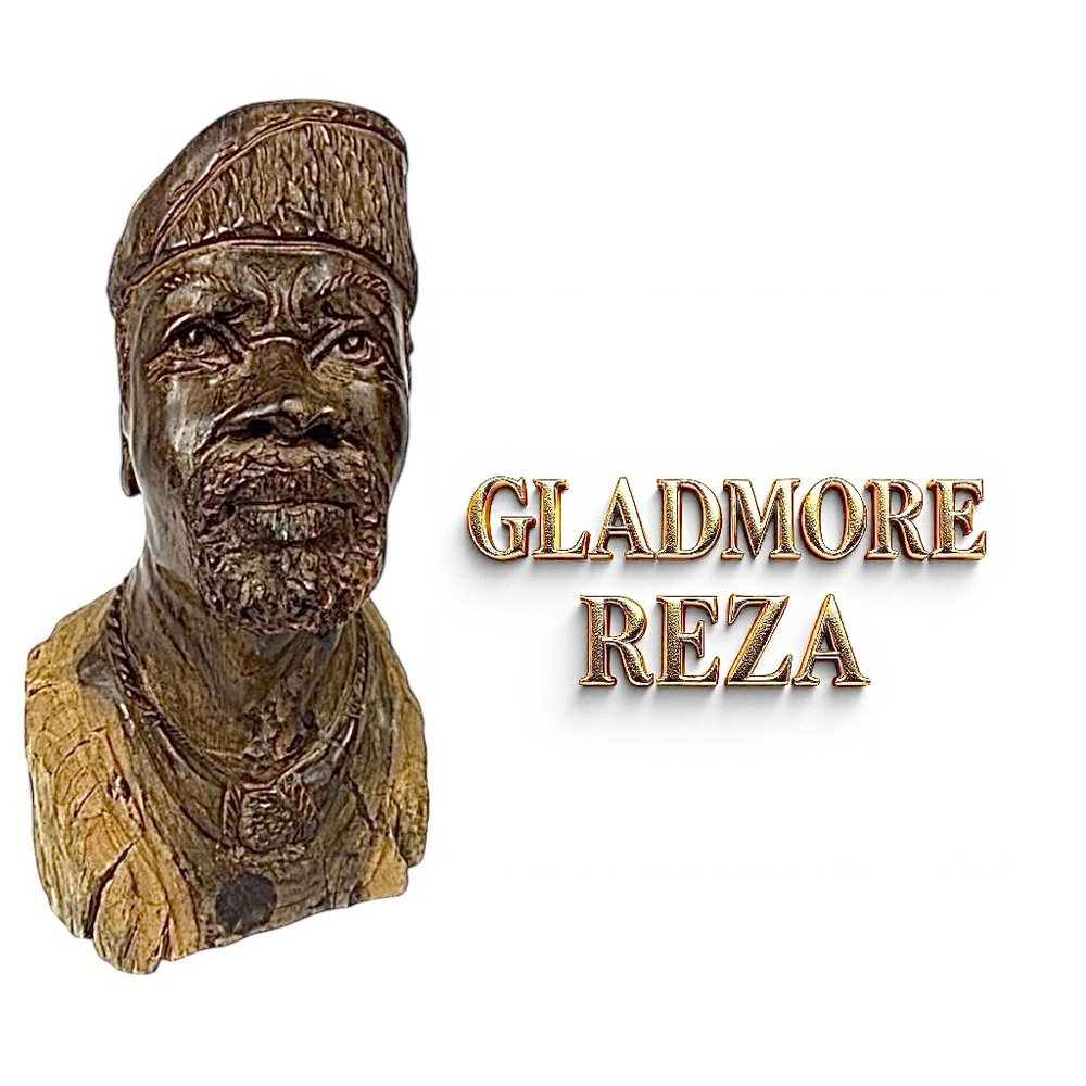 GLADMORE REZA, WOOD SCULPTURE, IRONWOOD ZIMBABWE 5” X 9” SIGNED